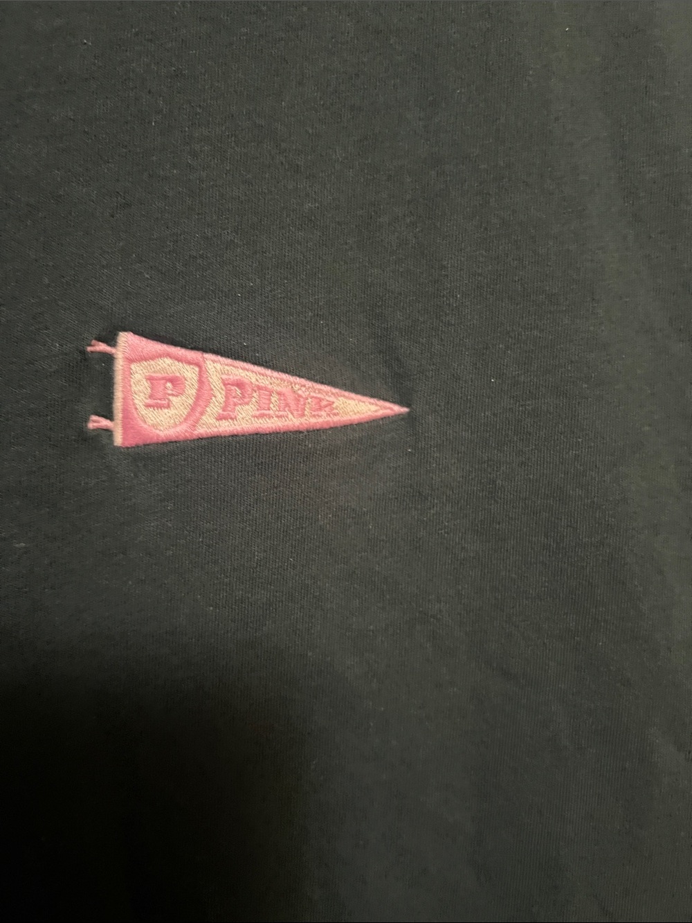 PINK Victoria's Secret Black Short Sleeve Tee with Pink Lettering - Picture 6 of 11